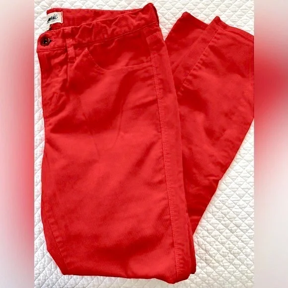Madewell Courdoroy Jeans in Red SZ 29 - Picture 2 of 5